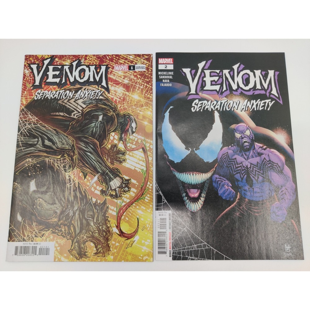 VENOM SEPARATION ANXIETY #1 and 2 SANDOVAL Variant CVR (2024) MARVEL COMICS NM